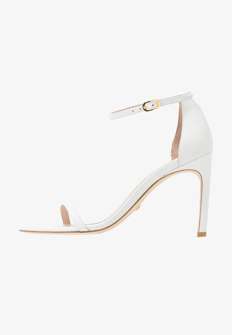 STUART WEITZMAN CZARNY SANDAŁY NA OBCASIE ‘NUDIST’