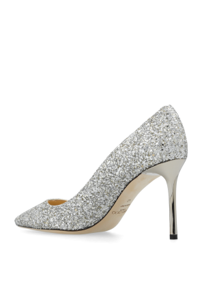 JIMMY CHOO Brokatowe czółenka Romy 85