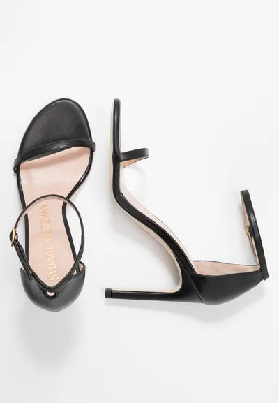 STUART WEITZMAN CZARNY SANDAŁY NA OBCASIE ‘NUDIST’