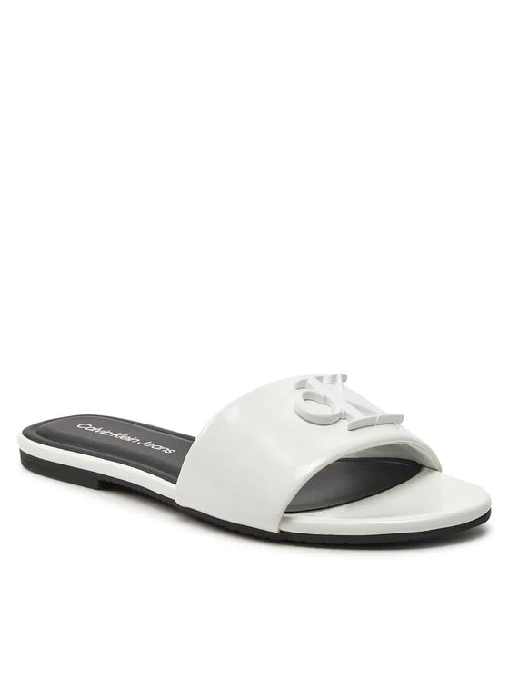Calvin Klein Jeans Klapki Flat Sandal Slide Mg Met YW0YW01348