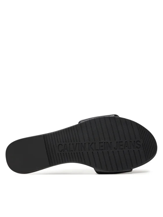 Calvin Klein Jeans Klapki Flat Sandal Slide Mg Met YW0YW01348