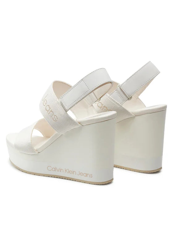 Calvin Klein Jeans Sandały Wedge Sandal Webbing In Mr YW0YW01360