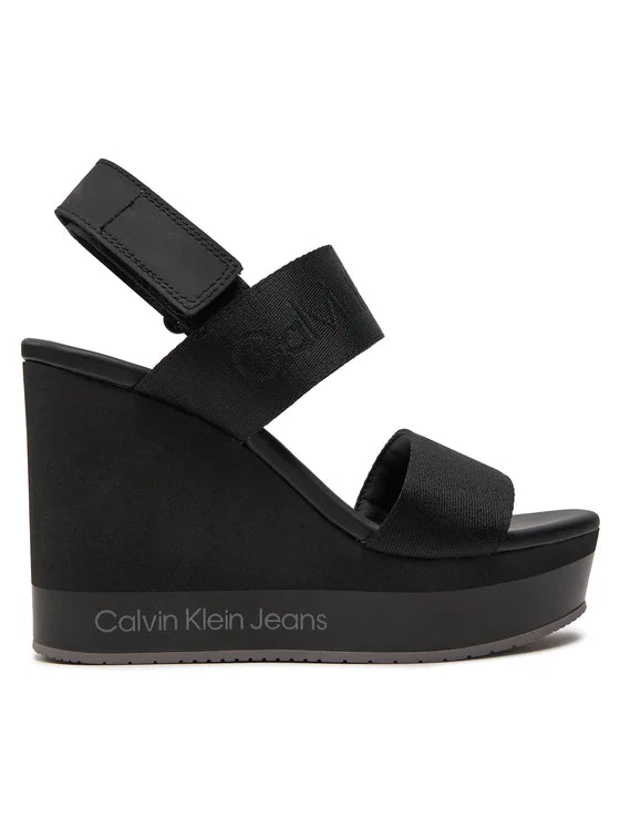Calvin Klein Jeans Sandały Wedge Sandal Webbing In Mr YW0YW01360