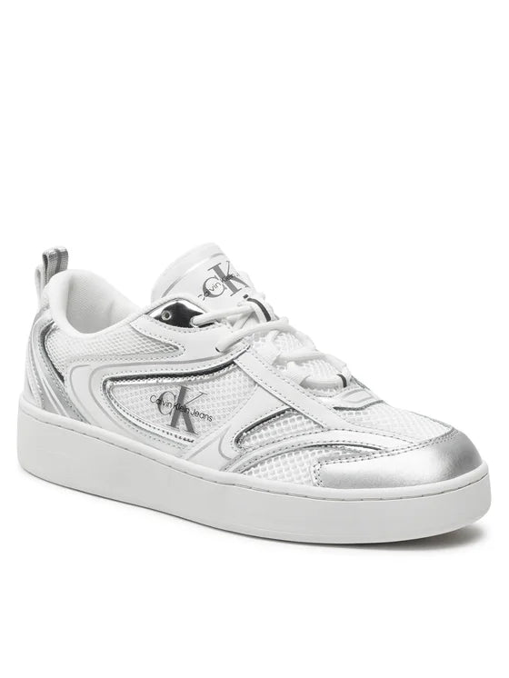 Calvin Klein Jeans Sneakersy Basket Cupsole Low Mix Ml Mr YW0YW01386 Biały