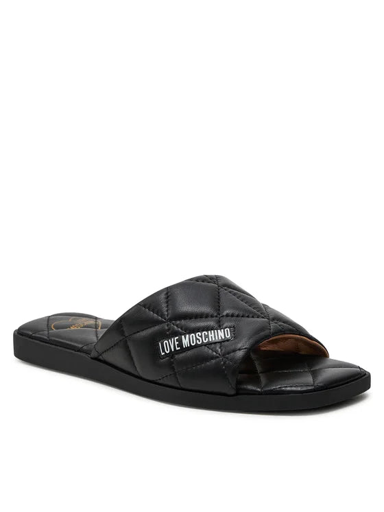 LOVE MOSCHINO Klapki JA28072G1IIE0000 Czarny