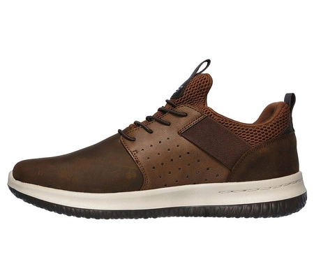 BUTY SPORTOWE MĘSKIE SKECHERS DELSON AXTON SNEAKERSY BRĄZOWE