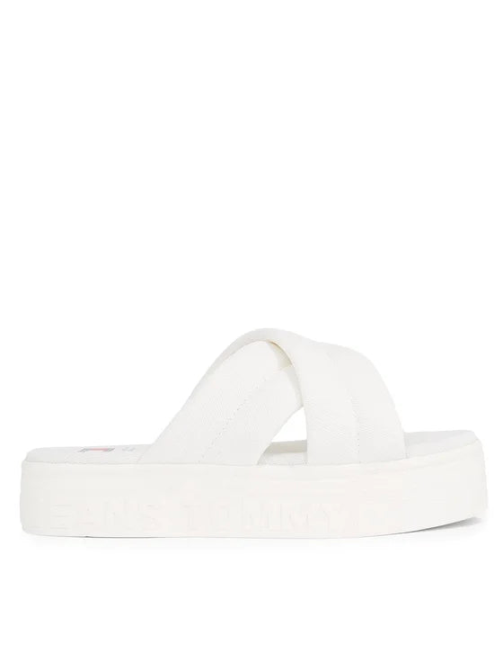 Tommy Jeans Klapki Tjw Lettering Flatform Sandal EN0EN02465