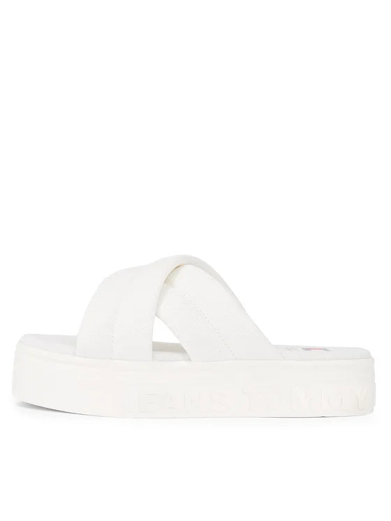Tommy Jeans Klapki Tjw Lettering Flatform Sandal EN0EN02465