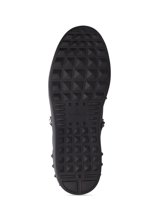 VALENTINO CZARNE SKÓRZANE SNEAKERSY 11. ROCKSTUD UNTITLED