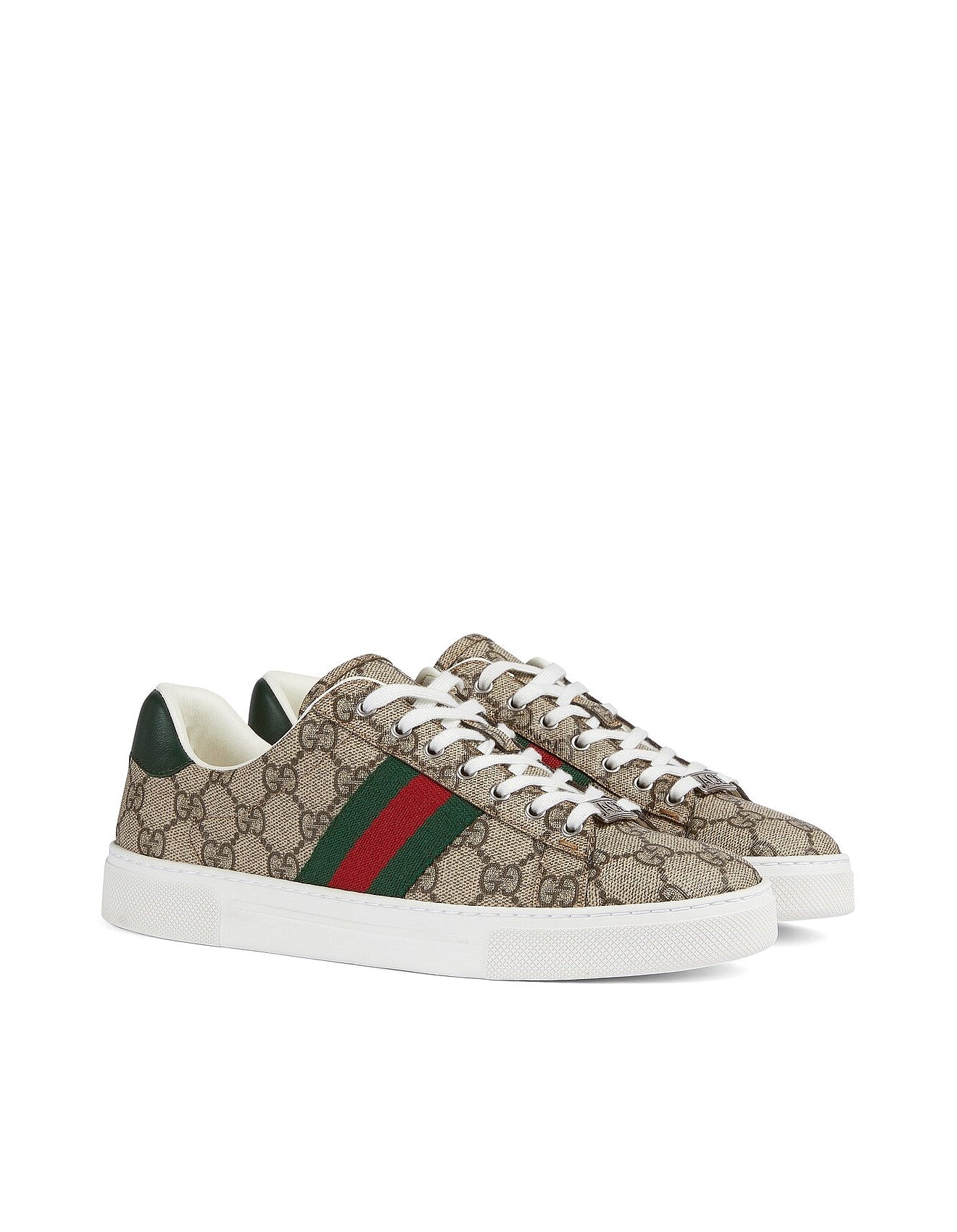 WOMEN'S GUCCI ACE TRAINER WITH WEB