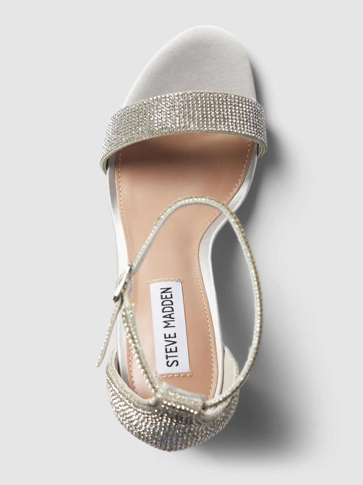 Steve Madden Sandały z obszyciem kamieniami stras model ‘CARRSON’. - srebrny