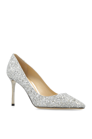 JIMMY CHOO Brokatowe czółenka Romy 85