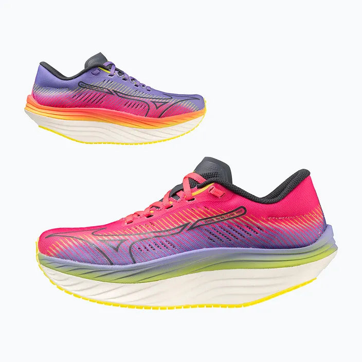 Buty do biegania damskie Mizuno Wave Rebellion Pro highvpink/ombre blue/purple punch