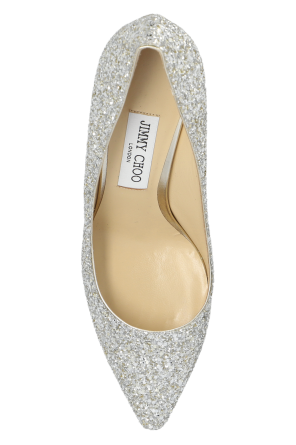 JIMMY CHOO Brokatowe czółenka Romy 85
