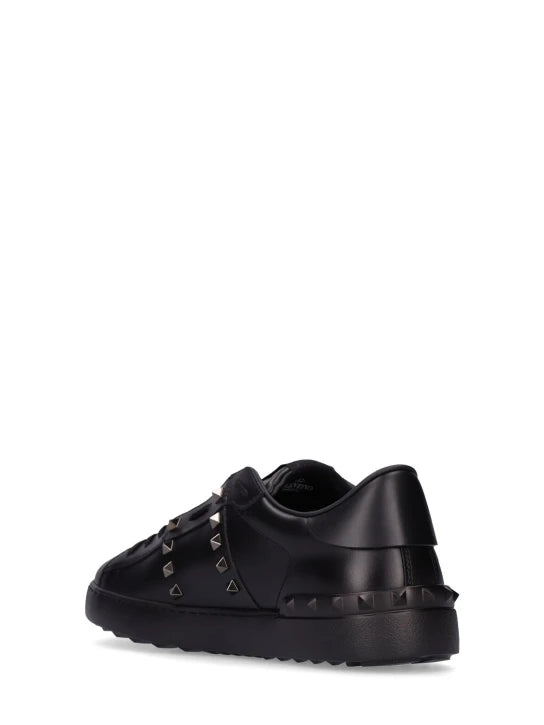 VALENTINO CZARNE SKÓRZANE SNEAKERSY 11. ROCKSTUD UNTITLED