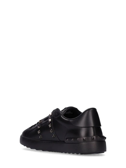 VALENTINO CZARNE SKÓRZANE SNEAKERSY 11. ROCKSTUD UNTITLED