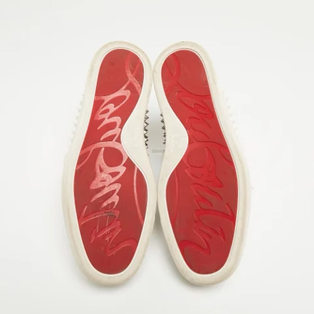 Christian Louboutin Pre-owned, Pre-owned, Kobieta, Biały, Pre-owned Leather sneakers