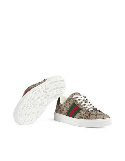 WOMEN'S GUCCI ACE TRAINER WITH WEB