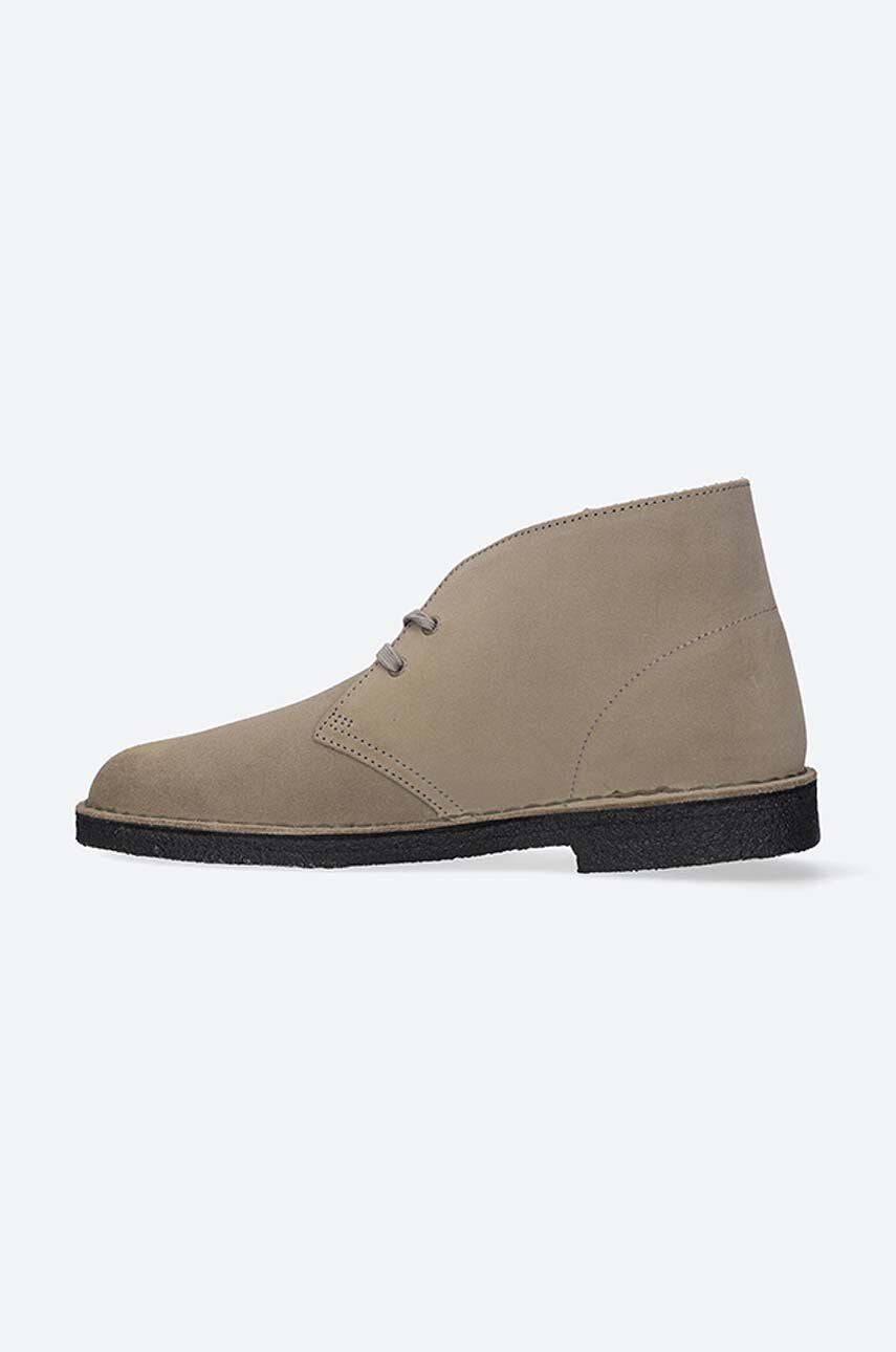 Clarks Originals półbuty zamszowe Desert Boot męskie kolor szary 26161792