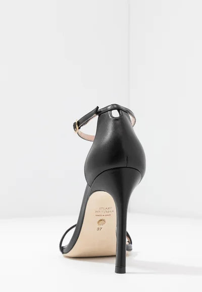 STUART WEITZMAN CZARNY SANDAŁY NA OBCASIE ‘NUDIST’