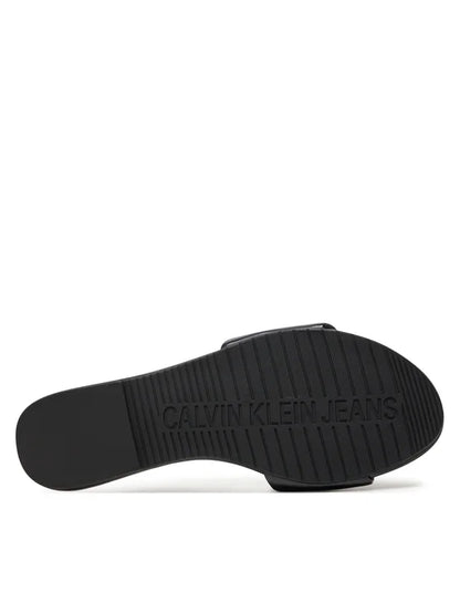 Calvin Klein Jeans Klapki Flat Sandal Slide Mg Met YW0YW01348