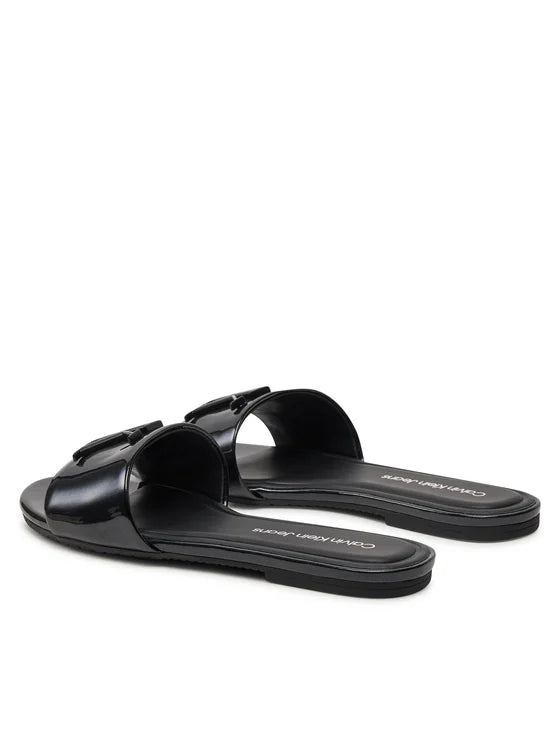 Calvin Klein Jeans Klapki Flat Sandal Slide Mg Met YW0YW01348