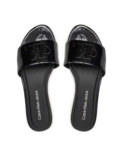 Calvin Klein Jeans Klapki Flat Sandal Slide Mg Met YW0YW01348