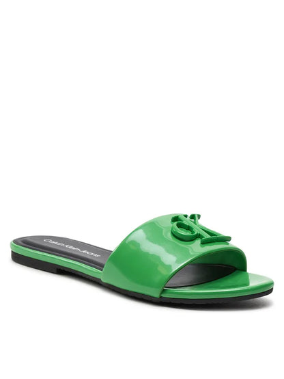Calvin Klein Jeans Klapki Flat Sandal Slide Mg Met YW0YW01348