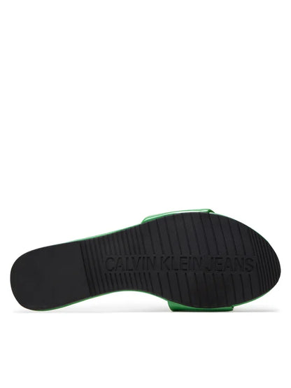 Calvin Klein Jeans Klapki Flat Sandal Slide Mg Met YW0YW01348