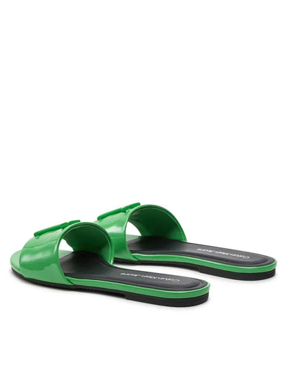 Calvin Klein Jeans Klapki Flat Sandal Slide Mg Met YW0YW01348
