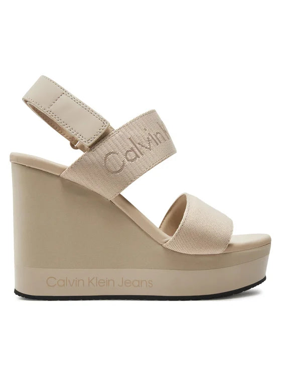 Calvin Klein Jeans Sandały Wedge Sandal Webbing In Mr YW0YW01360