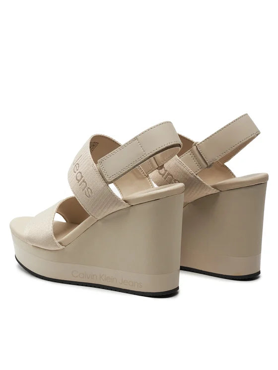 Calvin Klein Jeans Sandały Wedge Sandal Webbing In Mr YW0YW01360