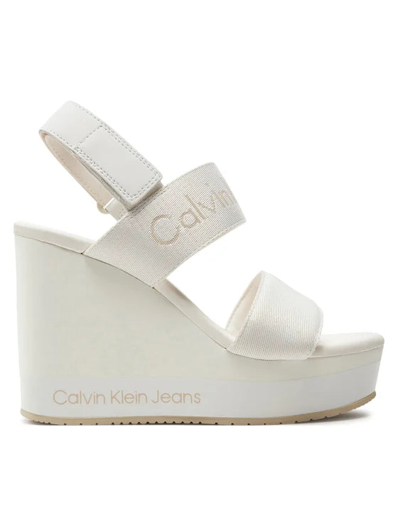Calvin Klein Jeans Sandały Wedge Sandal Webbing In Mr YW0YW01360