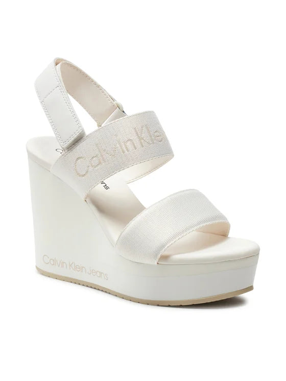 Calvin Klein Jeans Sandały Wedge Sandal Webbing In Mr YW0YW01360
