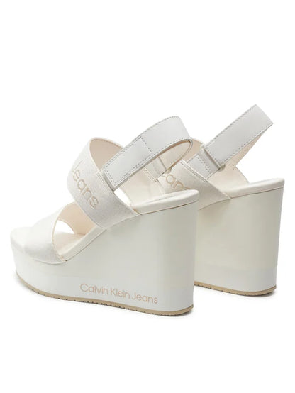 Calvin Klein Jeans Sandały Wedge Sandal Webbing In Mr YW0YW01360