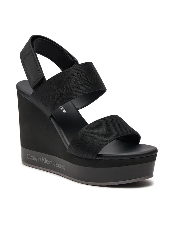Calvin Klein Jeans Sandały Wedge Sandal Webbing In Mr YW0YW01360
