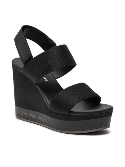 Calvin Klein Jeans Sandały Wedge Sandal Webbing In Mr YW0YW01360