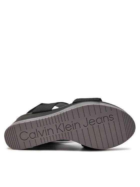 Calvin Klein Jeans Sandały Wedge Sandal Webbing In Mr YW0YW01360