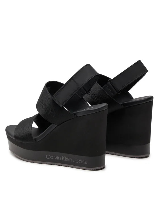 Calvin Klein Jeans Sandały Wedge Sandal Webbing In Mr YW0YW01360