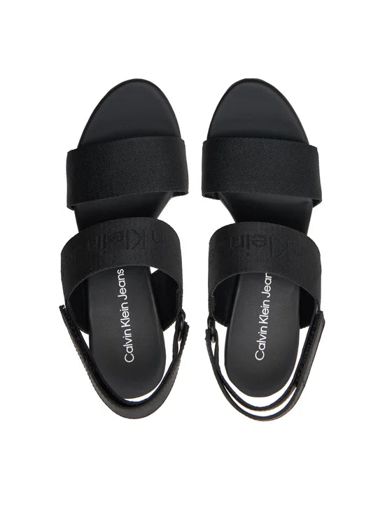 Calvin Klein Jeans Sandały Wedge Sandal Webbing In Mr YW0YW01360