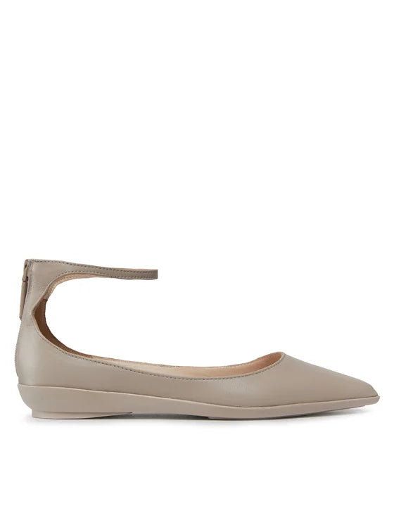 Calvin Klein Półbuty Wrapped Ankle Strap Ballerina HW0HW01840 Szary