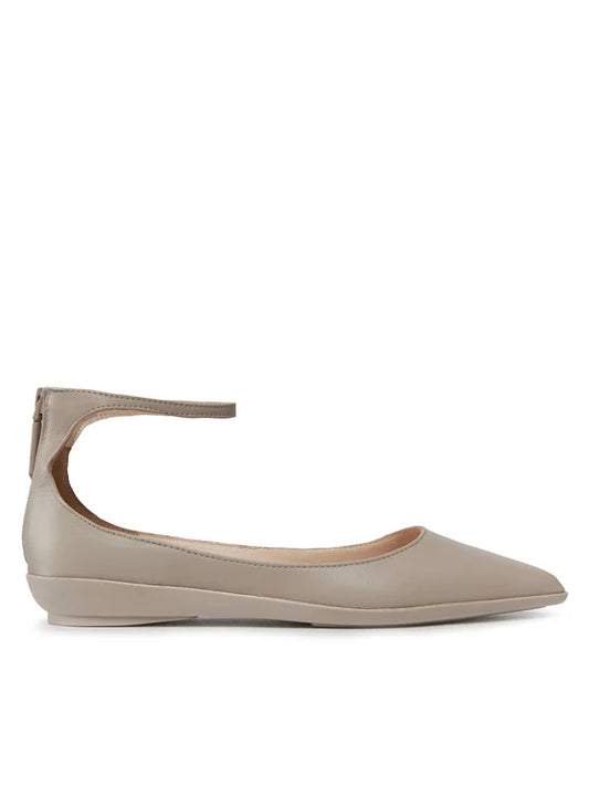 Calvin Klein Półbuty Wrapped Ankle Strap Ballerina HW0HW01840 Szary