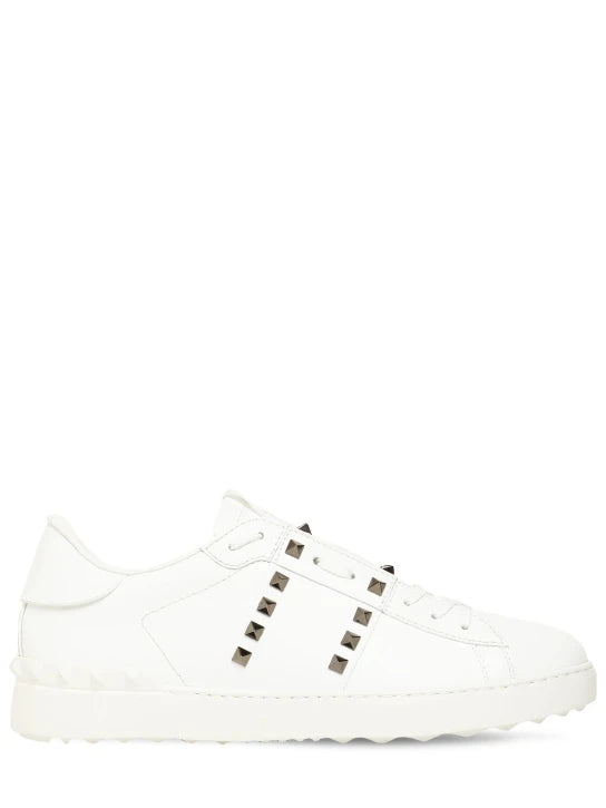 VALENTINO CZARNE SKÓRZANE SNEAKERSY 11. ROCKSTUD UNTITLED