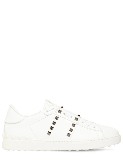 VALENTINO CZARNE SKÓRZANE SNEAKERSY 11. ROCKSTUD UNTITLED