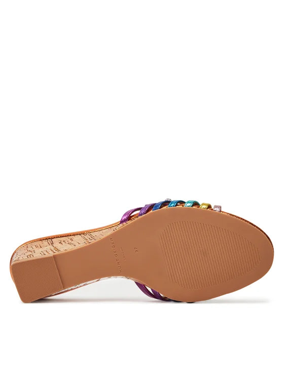 Kurt Geiger Klapki Pierra Wedge Heel 2029069109 Kolorowy