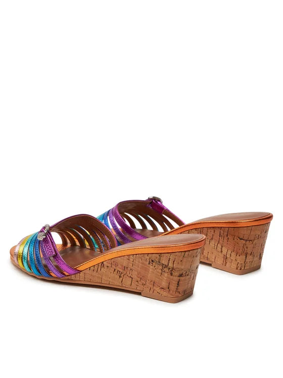 Kurt Geiger Klapki Pierra Wedge Heel 2029069109 Kolorowy