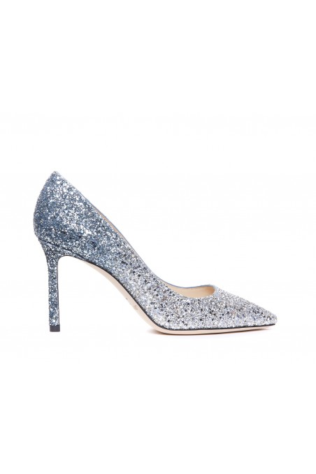 JIMMY CHOO Brokatowe czółenka Romy 85