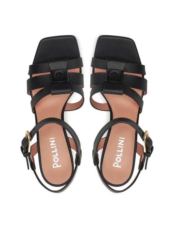 Pollini Sandały SA16607C0ITT0000 Czarny