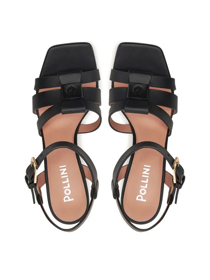 Pollini Sandały SA16607C0ITT0000 Czarny