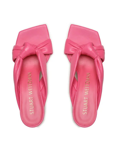 Stuart Weitzman Klapki Playa 75 Knot Sandal S7073 Różowy